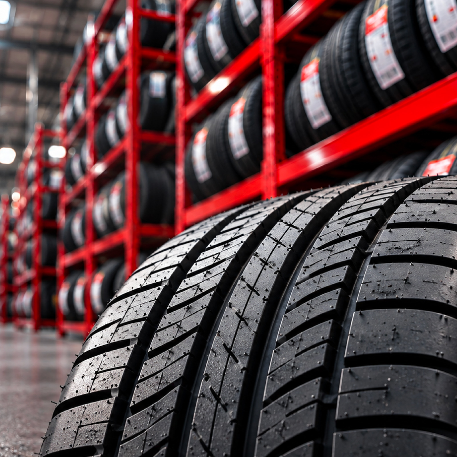 Detalle de una llanta Hankook montada en un automóvil