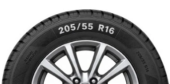 Llanta con medida 205/55 R16